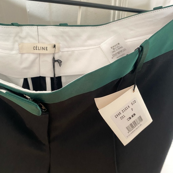 NWT Céline back wool and emerald satin tuxedo suit - size FR38, Phoebe Philo era - Picture 9 of 11